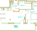 Снимка 2 — Двустаен апартамент в София, Зона Б-5-3