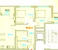 Снимка 2 — Тристаен апартамент в Зона Б-5-3, София с тераса