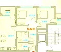 Снимка 2 — Тристаен апартамент в Зона Б-5-3 с тераса в София