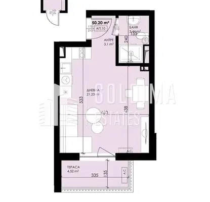 Снимка 3 — Едностаен апартамент в Бургас, Созопол
