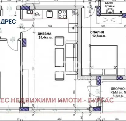 Снимка 2 — Двустаен апартамент в Бургас, Созопол
