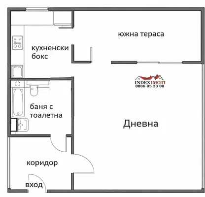 Снимка 3 — Едностаен апартамент в Стара Загора, Аязмото