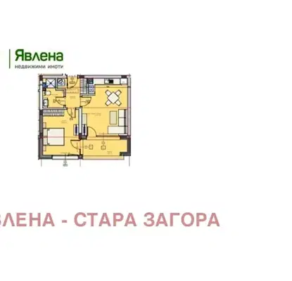 Снимка 3 — Двустаен апартамент в Стара Загора, Железник - център