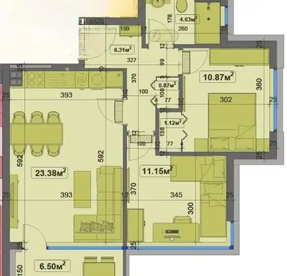 Photo 3 — 3-bedroom apartment in Varna, Chaika