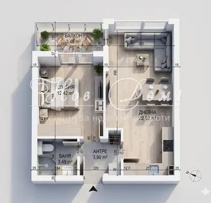 Photo 5 — Two-room apartment with terrace in Kaisieva Gradina, Varna