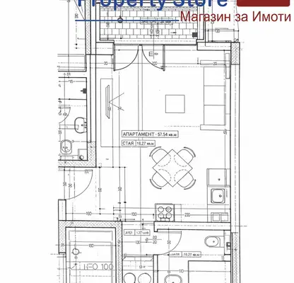Снимка 3 — Едностаен апартамент в Колхозен пазар, Варна с балкон