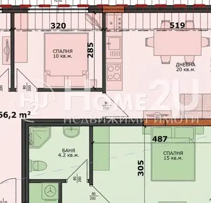 Снимка 4 — Тристаен апартамент в Левски, Варна с функционално разпределение