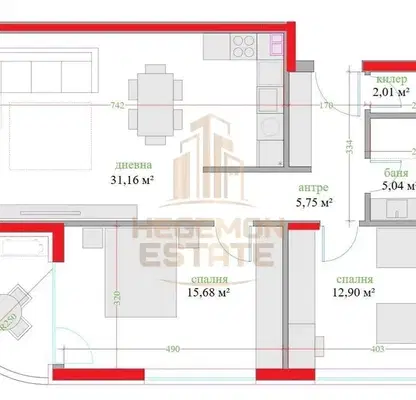 Photo 2 — 3-bedroom apartment in Varna, Troshevo