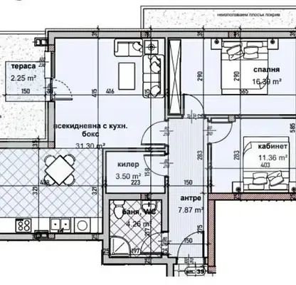 Photo 2 — Three-room apartment with large terrace in Vladislav Varnenchik, Varna
