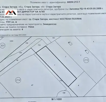 Снимка 2 — Парцел в Стара Загора, Железник - център