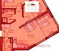 Снимка 2 — Тристаен апартамент в Бургас, Мадика с две тераси