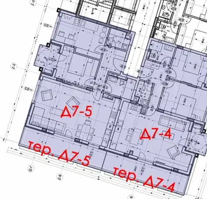 Снимка 3 — Просторен 3-стаен апартамент в Славейков, Бургас с тераса
