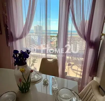 Снимка 5 — Тристаен апартамент с морска панорама в Зорница, Бургас