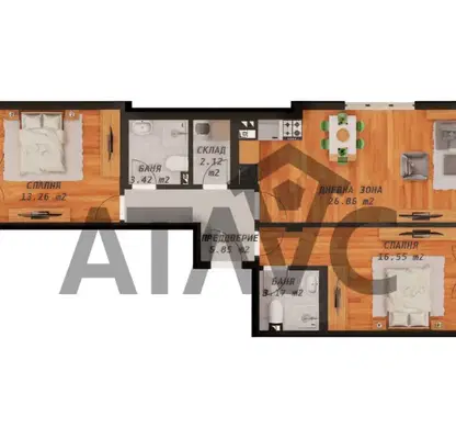 Photo 2 — 3-bedroom apartment in Plovdiv, Belomorski