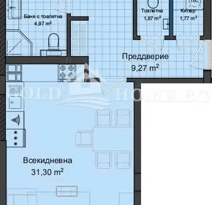 Снимка 4 — Тристаен апартамент в Гагарин, Пловдив с асансьор и паркинг