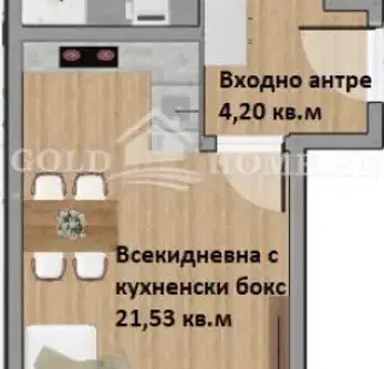 Снимка 2 — Двустаен апартамент в Пловдив, Христо Смирненски