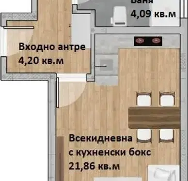 Снимка 2 — 2-стаен апартамент в Христо Смирненски с асансьор в Пловдив