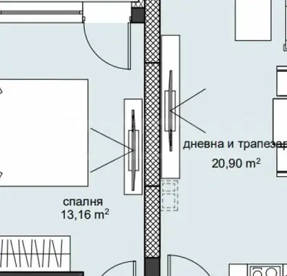 Снимка 3 — Двустаен апартамент 68 кв.м в Христо Смирненски, Пловдив