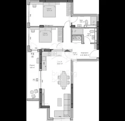 Снимка 2 — Тристаен апартамент в Пловдив, Христо Смирненски