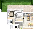 Снимка 3 — Тристаен апартамент с двор в Христо Смирненски, Пловдив