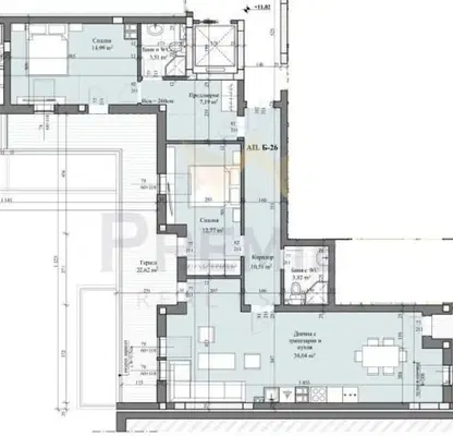 Снимка 3 — Тристаен апартамент с две тераси в Христо Смирненски, Пловдив