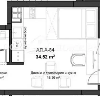 Снимка 2 — Едностаен апартамент в Кючук Париж с паркомясто