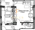 Снимка 2 — Двустаен апартамент с тераса в Кючук Париж, Пловдив