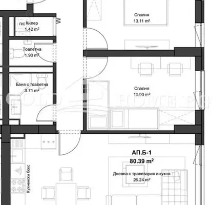 Photo 2 — 3-bedroom apartment in Plovdiv, Kyuchuk Parij
