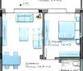 Снимка 2 — Двустаен апартамент с двор в кв. Прослав, Пловдив