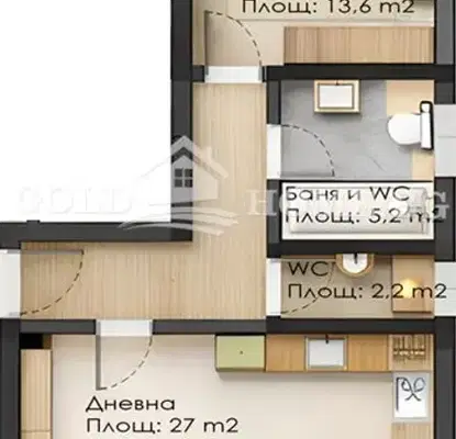 Photo 2 — 2-bedroom apartment in Plovdiv, Proslav