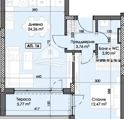 Снимка 4 — Двустаен апартамент в Пловдив, Тракия