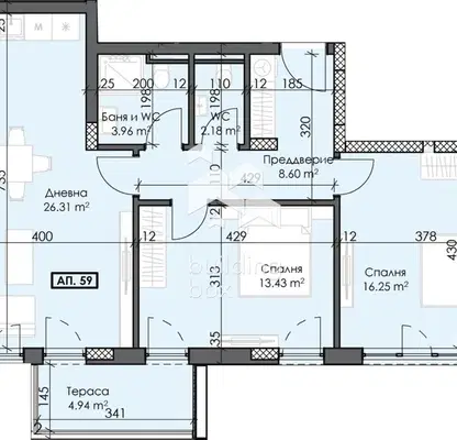 Photo 5 — Three-room apartment with terrace in Trakia, Plovdiv