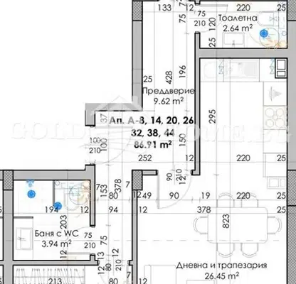 Снимка 3 — Тристайен апартамент в Южен, Пловдив с асансьор и паркинг