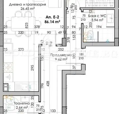 Снимка 4 — Тристайен апартамент в Южен, Пловдив с асансьор и паркинг