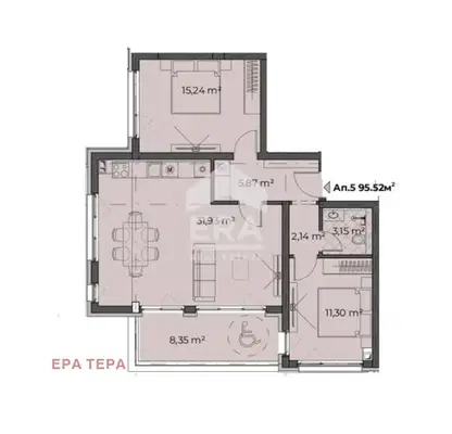 Снимка 4 — Тристаен апартамент в с. Бистрица
