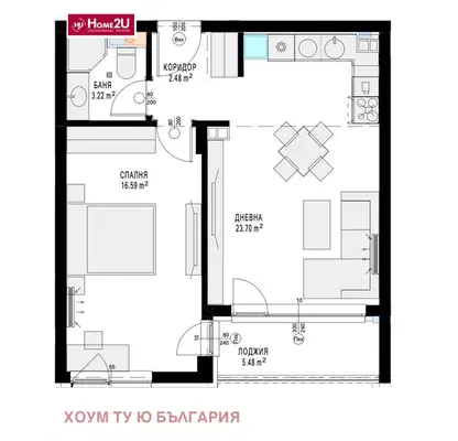 Снимка 3 — Двустаен апартамент в Бъкстон с южно изложение