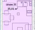 Снимка 3 — Едностаен апартамент 35 кв.м. в Център с южно изложение