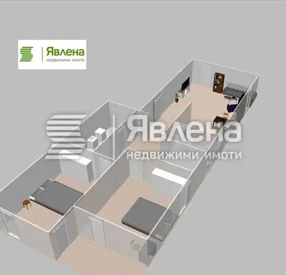 Снимка 3 — Тристаен апартамент в Център, София с функционално разпределение