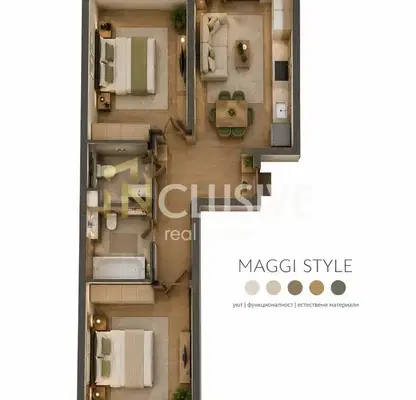 Photo 3 — 3-bedroom apartment in Sofiya, Centyr