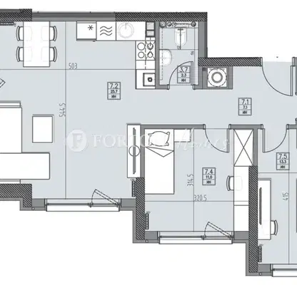 Снимка 3 — Тристаен апартамент 94 кв.м в Кръстова вада с тераса