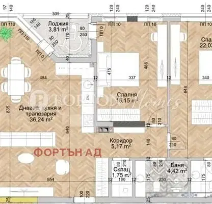 Снимка 4 — Тристаен апартамент в Люлин 2 с изложение СИ/С/СЗ