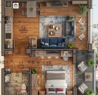 Photo 4 — 2-bedroom apartment in Sofiya, Malinova Dolina