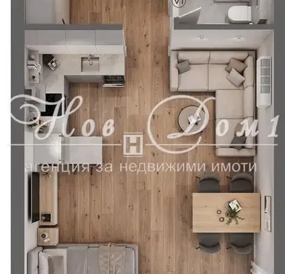 Снимка 2 — Едностаен апартамент в Младост 2 с мазе и южно изложение
