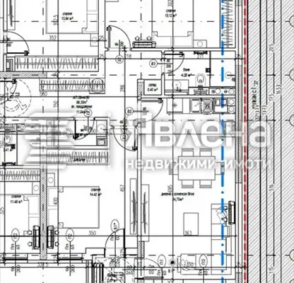 Снимка 2 — Тристаен апартамент в Младост 4 с балкон на 9-ти етаж