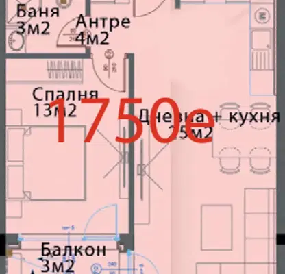 Снимка 5 — Двустаен апартамент в Модерно предградие с асансьор и видеонаблюдение