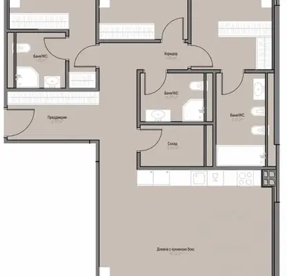 Photo 2 — Four-room apartment in Oborishte with inner park