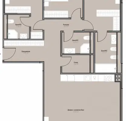 Photo 2 — 4-room apartment in Oborishte with inner park and elevator