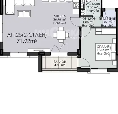 Photo 4 — Two-room apartment with terrace in Ovcha kupel, Sofia