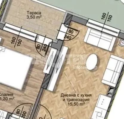 Photo 2 — Two-room apartment with yard in Ovcha kupel, Sofia
