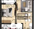 Снимка 3 — Двустаен апартамент с югоизточно изложение в Овча купел